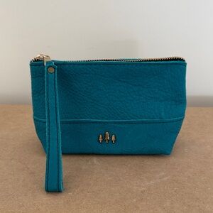 Portland Leather Co. Teal Wristlet Clutch